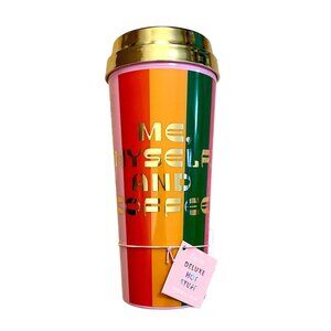 Ban.Do Thermal Coffee Mug 16 oz Saying Me Myself and Coffee Easy Flip Top